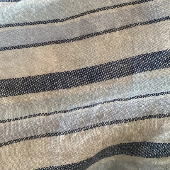 Madewell Linen Side-Button Striped Easy Dress Size XXS - Picture 16 of 16